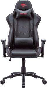 Геймърски стол FragON 2X Series V2, изкуствена кожа, до 130kg, стандартна с люлееща функция, 2D регулируеми подлакътници, газов амортисьор клас 4, лумбална и шийна възглавница, черен