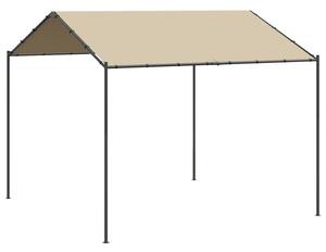 Навес беседка бежов 3x3 м стомана и текстил