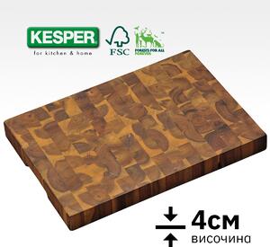 Професионална кухненска дъска 42x30x4см KESPER - АКАЦИЯ