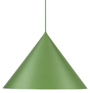 TK Lighting Висяща лампа Cono, 1-пламъчна, Ø 50 cm, зелена, E27, Затъмняване, Зелен, Дневна/трапезария, Метал, Модерен