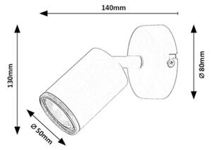 Rabalux 73107 - Настенно точково осветително тяло NOLIE 1xGU10/15W/230V черно