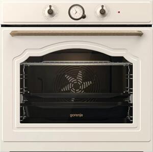 Фурна за вграждане Gorenje BOS67372CLI, клас А, 77л. обем, AirFry готвене с горещ въздух, ExtraSteam, AirFry, CoolDoor, FastPreheat, BigSpace, FrozenBake, GentleBake, HomeMade форма, златиста