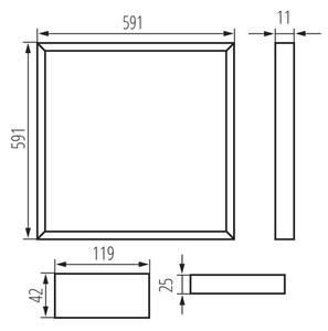 Kanlux 26789 - LED рамка за вграждане AVAR LED/32W/230V 6000K 59x59 cm