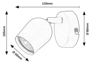 Rabalux 73098 - Стенно точково осветително тяло LIANET 1xGU10/15W/230V бежово