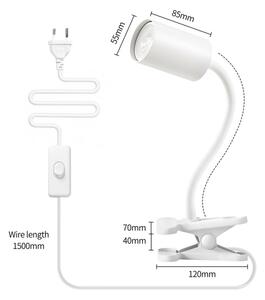 Immax NEO 08294L - Гъвкава лампа с щипка PUNTO 1xGU10/9W/230V бяла
