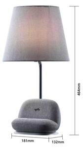 Immax 09109L - димируема настолна LED лампа с безжично зареждане Qi SOFA LED/6W/230V сива