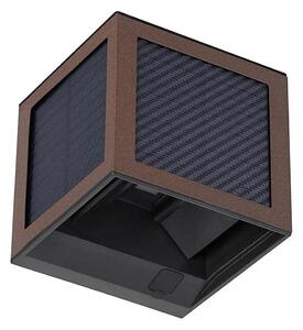 Соларен LED стенен осветител със сензор 9W/3,7V 3000/4000/6000K IP65 2600mAh кафяв