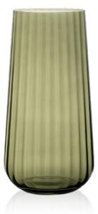 RONA Ваза от оптично стъкло Fade emerald h 25см