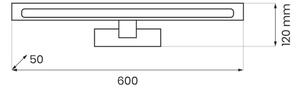 LED осветление за огледало за баня KLIMT LED/12W/230V 3000/4000/6000K 60 cm IP44 златисто