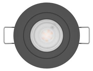 Eglo 902236 - LED вграден таванен прожектор за баня BARRANCO 1xGU10/4,5W/230V IP44 черен