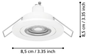 Eglo 902234 - LED вградено точково осветително тяло за баня BARRANCO 1xGU10/4,5W/230V IP44 бяло