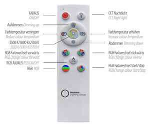 Leuchten Direkt 15411-2 - LED RGB Димируем плафон CYBA 26W/230V + д.у