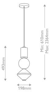 Alora Mood ALM-BIJOU-P3-GD - LED полилей на кабел BIJOU LED/20W/230V 3000K златен