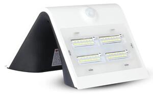 LED соларен стенен фенер с сензор LED/3W/3,7V 3000/4000K IP65 бял
