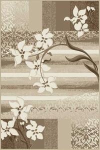 Кафяв килим Делта с цветя - 80/150