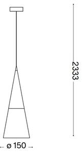 Ideal Lux - LED Пендел CONO 1xGU10/7W/230V Ø 15 см хром