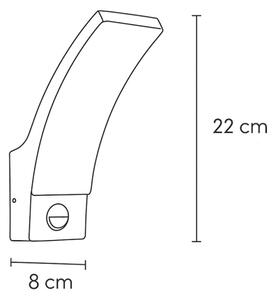 Brilagi - LED външно стенен осветител с сензор ARCELO LED/9W/230V IP44