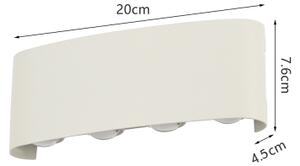 Brilagi - LED външно стеново осветително тяло FLAREBOX LED/8W/230V бяло IP65