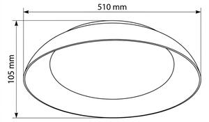 Brilagi - Димируемо LED осветително тяло ALVA LED/48W/230V 3000-6500K Ø 51 cm бяло + дистанционно управление