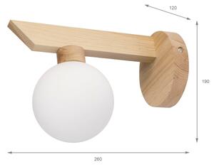 Стенно осветително тяло ANTONIO 1xG9/5W/230V дъб/бяло