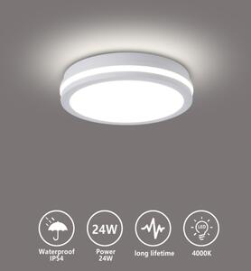 Brilagi - LED външно таванно осветително тяло BENE LED/24W/230V Ø 26 см бяло IP54