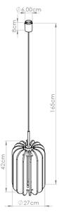Sollux SL.1858 - Полилей на кабел MULA 1xE27/15W/230V Ø 27 см, жълт