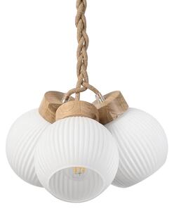 Полилей на кабел LOOMIS 3xE27/15W/230V 130 cm бежово/дъб