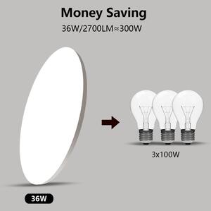 Brilagi - Димируемо SMART LED таванно осветително тяло, 36W, 230V, Wi‑Fi (Tuya) + дистанционно управление