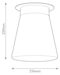 Kichler KL-ALBERS-F-T-BK-Таванно осветително тяло ALBERS 1xE27/40W/230V Ø21,6 см черно