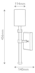 Hinkley HK-MOORE-WB1-HB - Стенно осветително тяло MOORE 1xE14/40W/230V златно