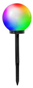 Соларна RGB LED лампа SPHERE, 1,2 V, IP44, 200 mAh, Ø 20 см