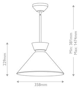 Alora Mood ALM-HALSTON-P-M-GD - Полилей на тръба HALSTON 1xE27/60W/230V златист