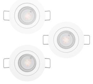 Eglo 902248 - комплект 3x LED вградено осветително тяло BARRANCO 1xGU10/4,5W/230V IP44 бяло