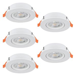 Eglo 902263 - КОМПЛЕКТ 5x LED вградени точкови осветителни тела за окачен таван BARRANCO LED/4,8W/230V бели