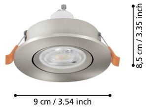 Eglo 902245 - LED вградено точково осветително тяло BARRANCO 1xGU10/4,5W/230V хром