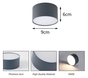 Brilagi - LED таванно осветително тяло за баня FORIS LED/9W/230V Ø 9 см антрацит IP44