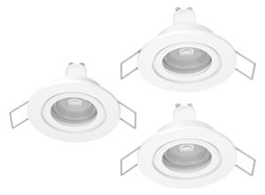 Eglo 902248 - комплект 3x LED вградено осветително тяло BARRANCO 1xGU10/4,5W/230V IP44 бяло