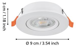 Eglo 902261 - LED вградено точково осветително тяло BARRANCO LED/4,8W/230V бяло