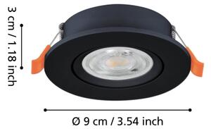 Eglo 902264 - LED вградено точково осветително тяло BARRANCO LED/4,8W/230V черно