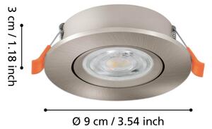 Eglo 902267 - Вградено LED точково осветително тяло BARRANCO LED/4,8W/230V, матов хром
