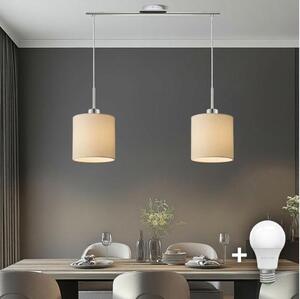 Eglo - LED полилей на кабел TUNJA 2xE27/60W/230V кремав
