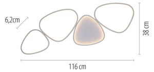 Schöner Wohnen 14039-16 - димируемо LED таванно осветително тяло PEBBLES LED/35,5W/230V бяло