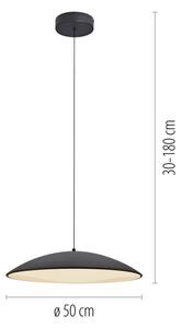 Schöner Wohnen 14607-18-LED с димер висящ полилей на кабел LENTE LED/23W/230V Ø50 см черен