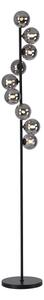 Schöner Wohnen 14506-18 - LED подова лампа DUBAI 9xG9/3W/230V черна/опушена