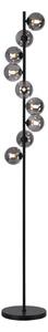 Schöner Wohnen 14506-18 - LED подова лампа DUBAI 9xG9/3W/230V черна/опушена