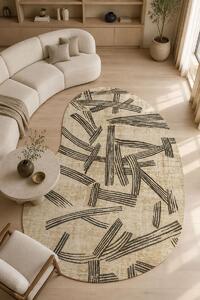 Килим Kanji Slate джапанди форма бъбрек - 170/235