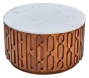 Кръгла масичка за кафе с мраморна плоча в естествен цвят ø 70 cm Torcino – Premier Housewares