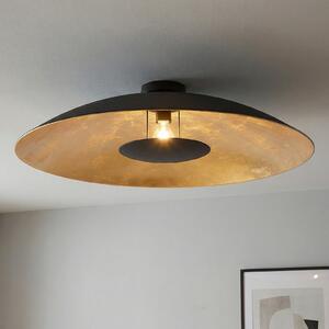 Lindby Таванна лампа Narisara, Ø 80 cm, E27, черно-златиста, Затъмняване, Черен, Дневна/трапезария, Метал, Модерен