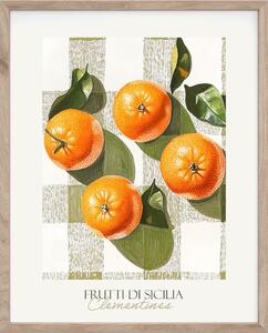 Печатна картина с включена рамка 40x50 cm Mandarines – Styler