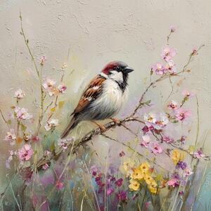 Печатна върху платно картина 32x32 cm Sparrow – Styler